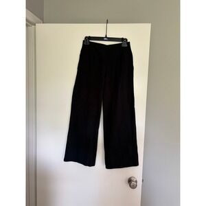 Pact Organic Cotton Wide Leg Pants Small Black Sustainable Loungewear